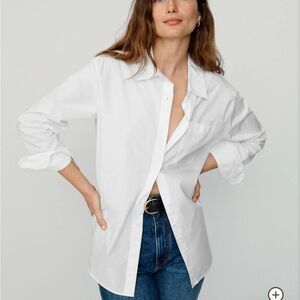 Jenni Kayne White Boyfriend Button Down Shirt